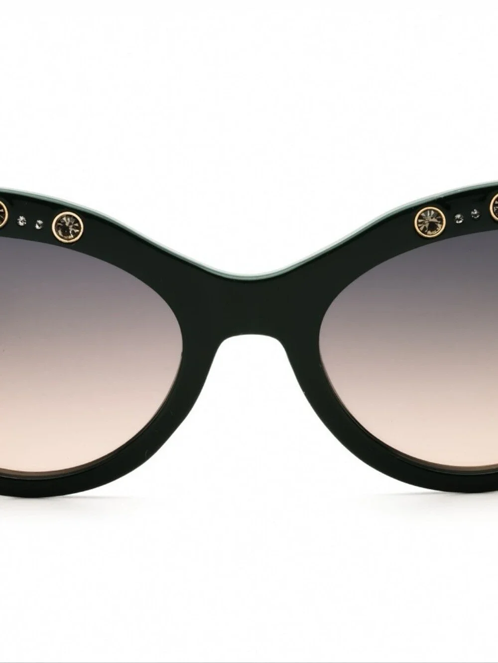 NWT GU00163 Cat eye with rhinestones. Includes case. Size 54